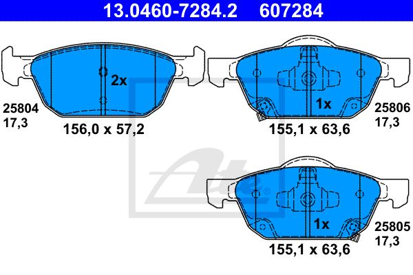 ATE SABOTS DE FREIN AVANT FOCUS C-MAX ECOSPORT ESCAPE KUGA photo 2 - milautoparts-fr.ukrlive.com