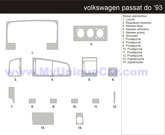 VW PASSAT B3 B4 B5 FACELIFT OKLEINY DÉCOR DASH PANEL CARBON DASH PANEL DÉCOR WOOD FILM photo 4 - milautoparts-fr.ukrlive.com