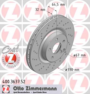 ZIMMERMANN SPORT DISQUES P MERCEDES GLK X204 330MM photo 2 - milautoparts-fr.ukrlive.com