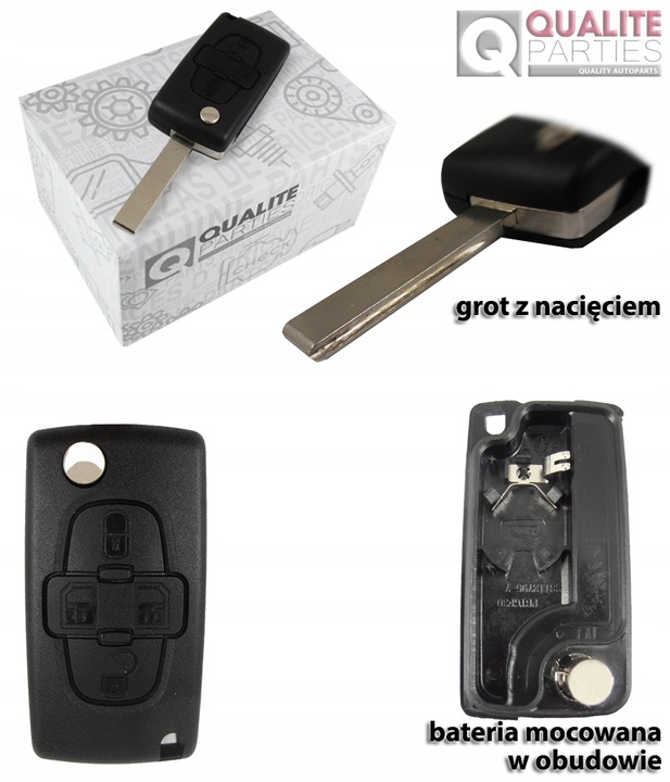 CASING KEY REMOTE CONTROL PEUGEOT 1007 807 photo 2 - milautoparts-fr.ukrlive.com