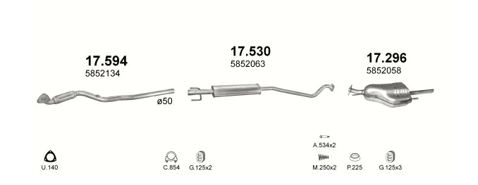 TUYAU OPEL ASTRA ZAFIRA 17.594 photo 3 - milautoparts-fr.ukrlive.com