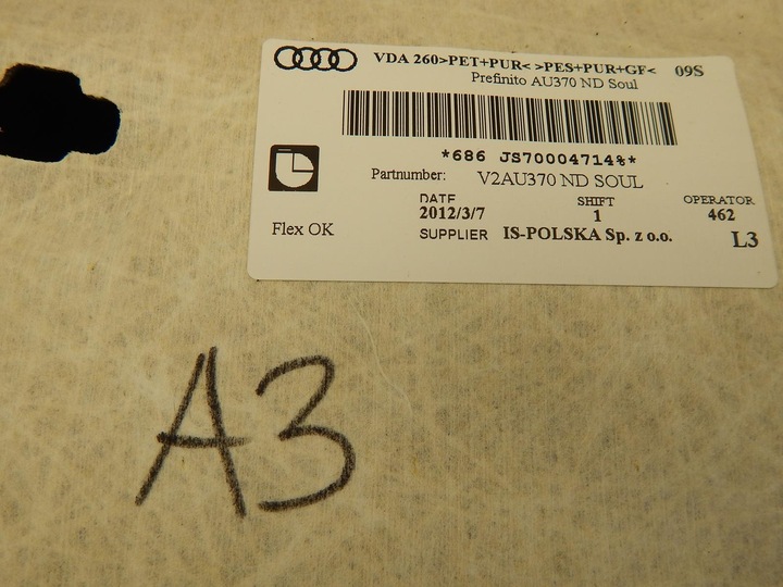 AUDI A3 8V 3D PAVILLON 8V3867505K