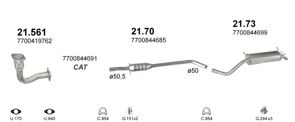 SILENCER KONOWY RENAULT MEGANE I + SCENIC I POJ. 2,0 96-02R. photo 3 - milautoparts-fr.ukrlive.com