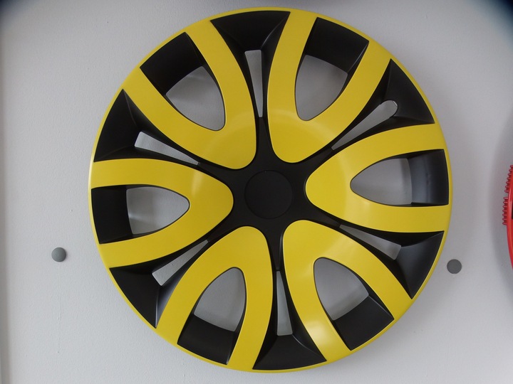 WHEEL COVERS 16 CZARNO ZOLTE OPEL VW FIAT FORD MAZDA photo 2 - milautoparts-fr.ukrlive.com