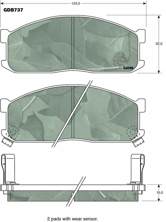 PADS BRAKE KIA FRONT BONGO 2,4-2,9 TDIC 03- photo 16 - milautoparts-fr.ukrlive.com