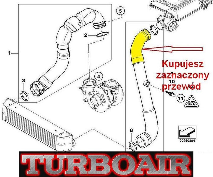 BMW E90 325D 330D 335D 11618506078 TUBE JUNCTION PIPE TURBO photo 4 - milautoparts-fr.ukrlive.com