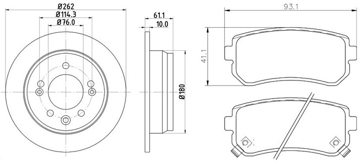 DISCS PADS REAR KIA CEE'D CEED PRO HYUNDAI I30 photo 2 - milautoparts-fr.ukrlive.com