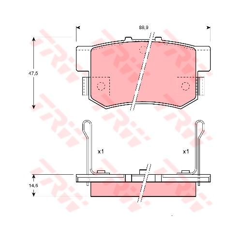 DISQUES WIERCONE 282MM SABOTS DE FREIN TRW HONDA CR-V II 2.0 2.2 CDTI 2.4 VTEC ARRIÈRE photo 4 - milautoparts-fr.ukrlive.com