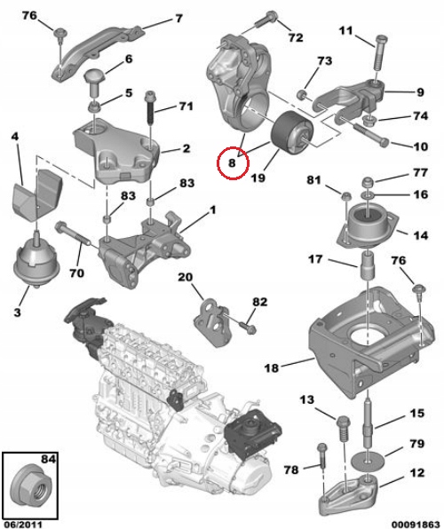 WITH SUPPORT HALF-AXLE CITROEN BERLINGO II PEUGEOT CARGO II 1.6 HDI 1807V3 photo 7 - milautoparts-fr.ukrlive.com