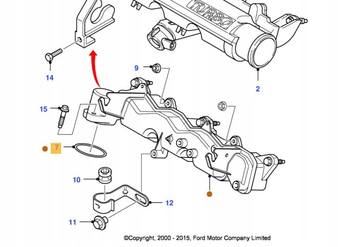 FORD TRANSIT 2.0 2.4 GASKET MANIFOLD INTAKE photo 3 - milautoparts-fr.ukrlive.com