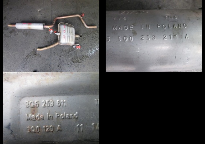 фото №1, Труба вихлоп vw passat b8 3g0 1,4tsi