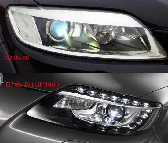 фото №3, Audi q7 4l адаптер фари bi ксенон led рестайлінг