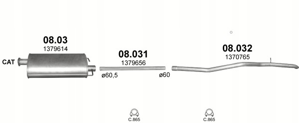 фото №2, Глушник ford transit poj. 2,2+2,4 tdci od 06r.