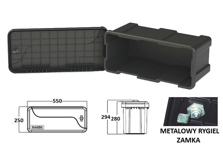 ЯЩИК ДЛЯ ІНСТРУМЕНТІВ КОРОБКА ДЛЯ ЗБЕРІГАННЯ DAKEN 550 23L ЕВАКУАТОР АВТОБУС МДП КОРОБКА ДЛЯ ЗБЕРІГАННЯ