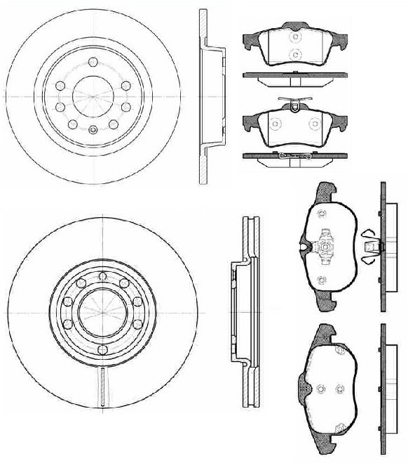 фото №2, Диски + тормозные колодки opel vectra c signum перед + зад