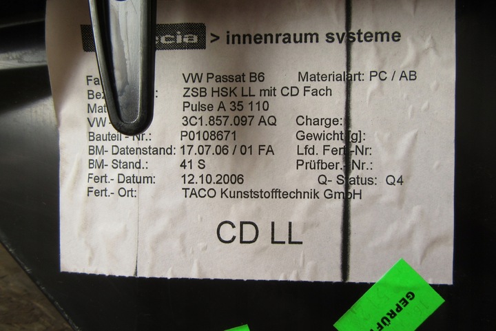 фото №4, Бардачок vw passat b6 3c0 05-