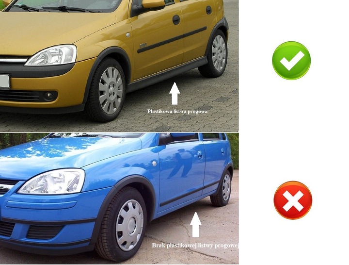 фото №4, Opel corsa c combo планка накладка крыльев pr le