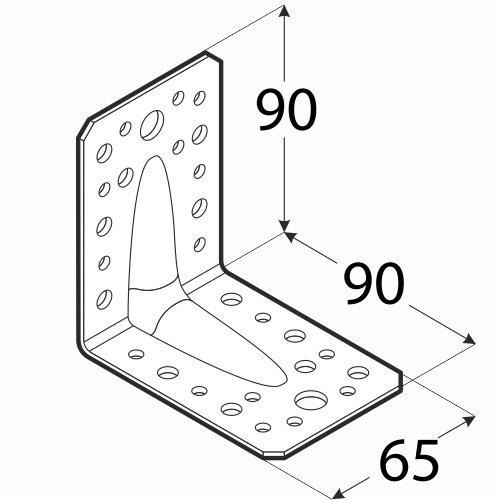 Уголок усиленный 90х90х65 фото