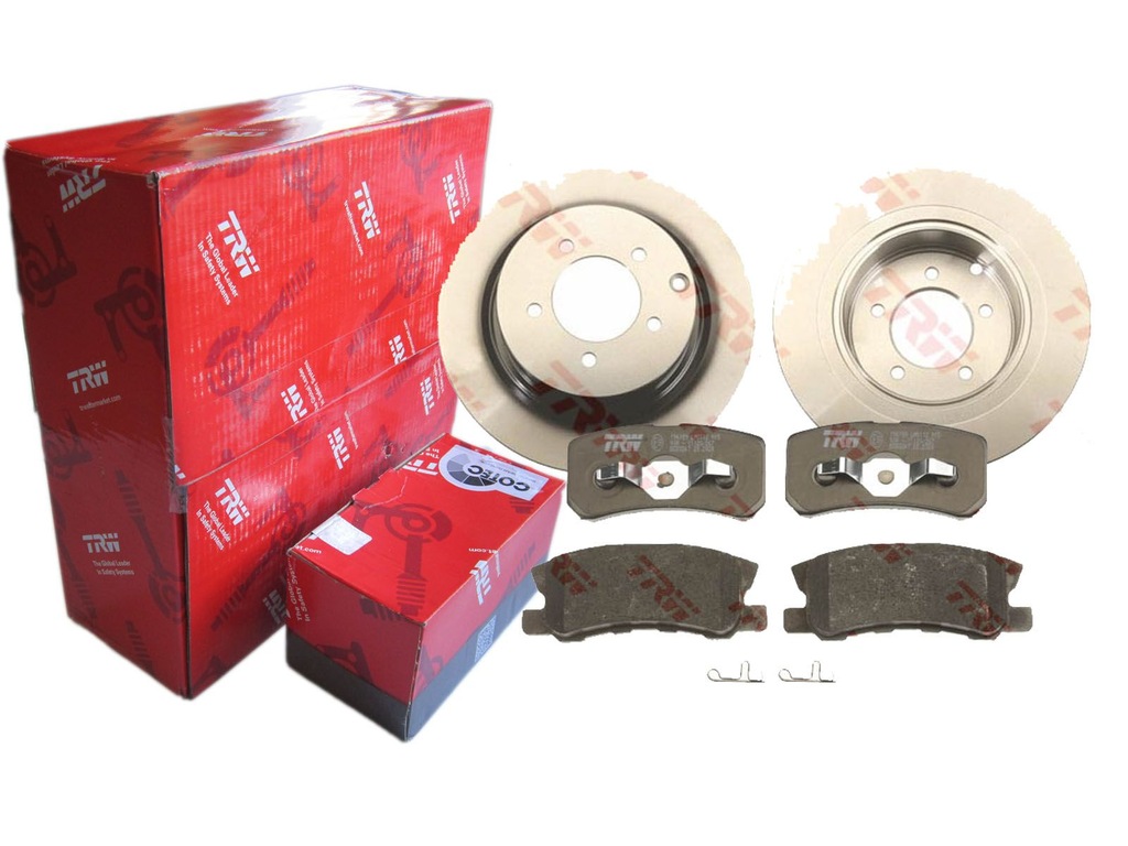 фото №1, Тормозные диски + тормозные колодки trw задняя peugeot 4007 302mm