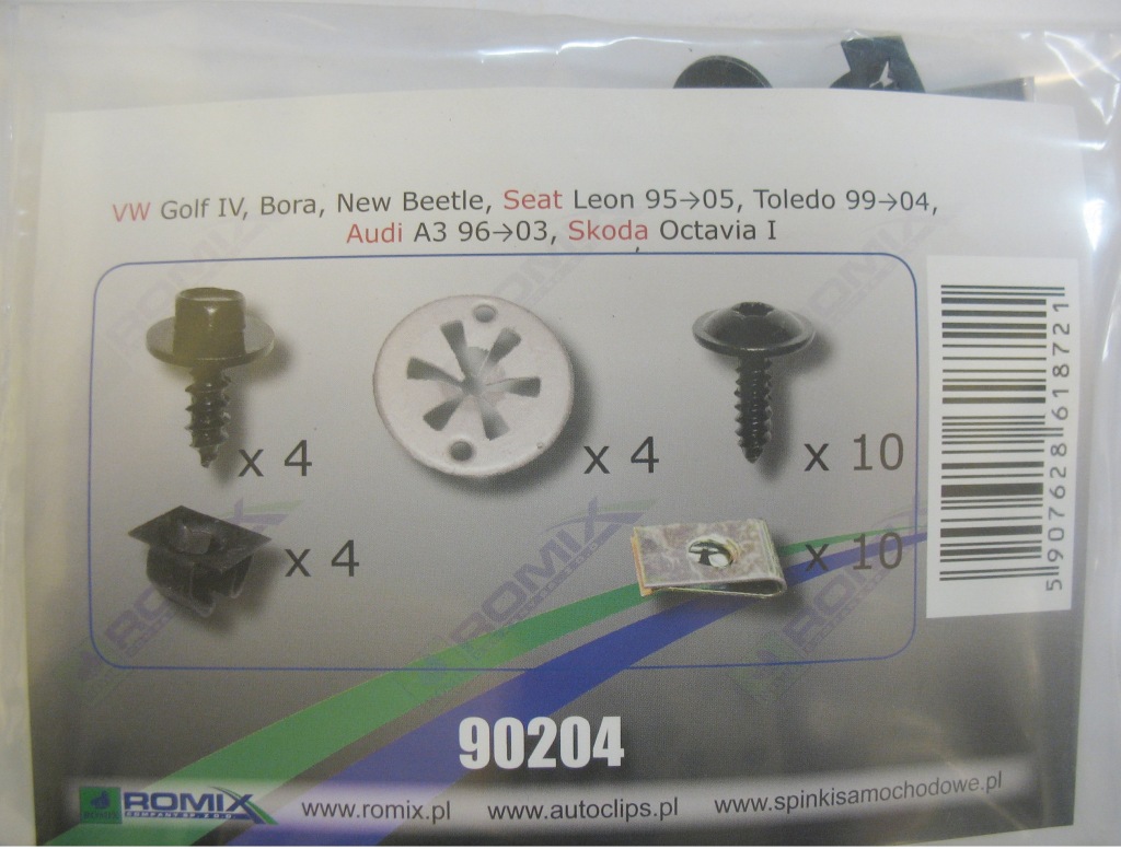 Купить Клипсы защита двигателя octavia golf iv audi a3 seat