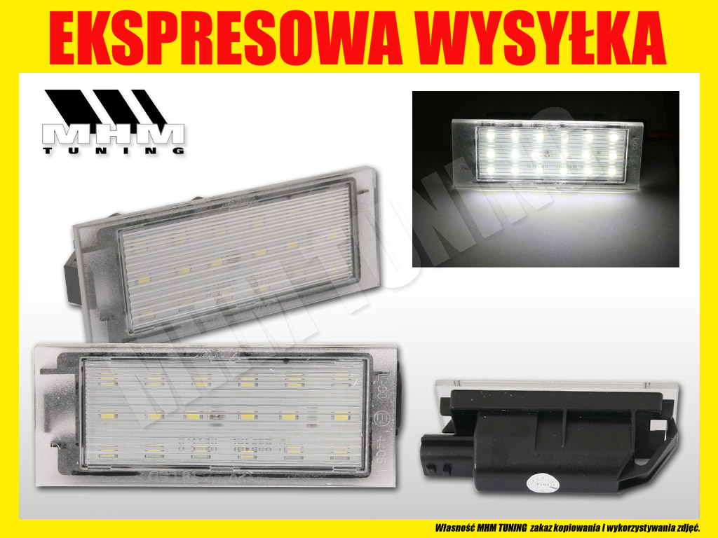 фото №2, Фонари подсветка номерного знака led renault clio megane 3 iii ii 2 twingo