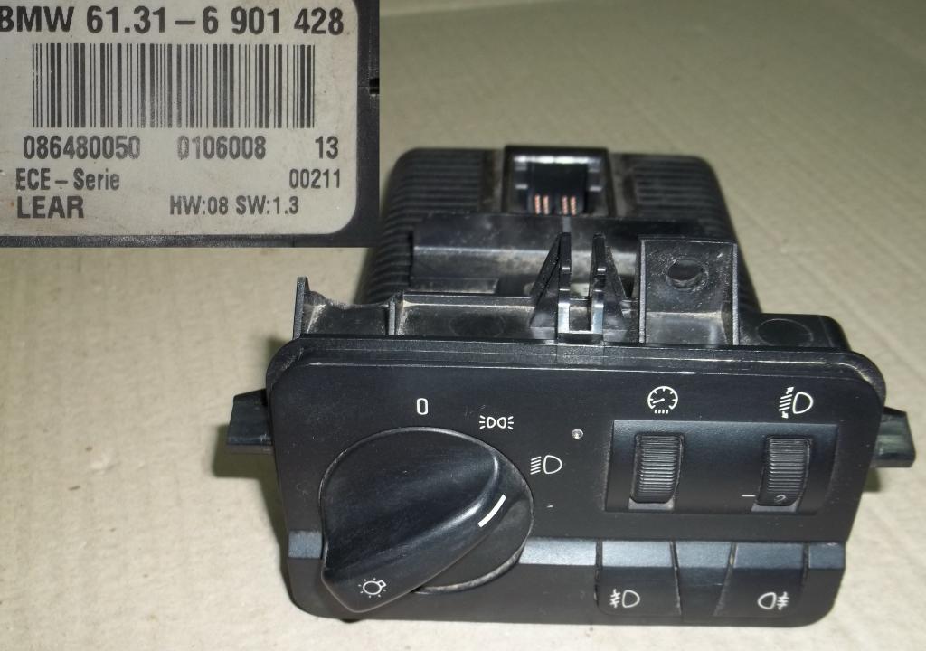 фото №1, E46 выключатель панель света противотуманных фар 6901428