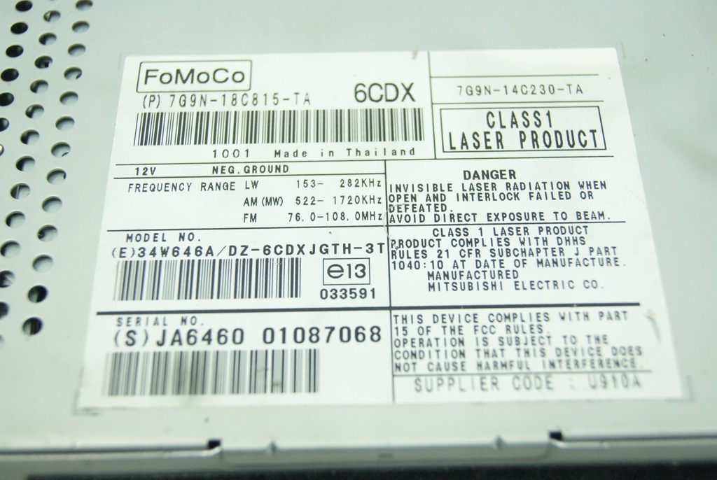 фото №5, Jaguar xf радіо чейнджер 7g9n-18c815-ta модуль mu