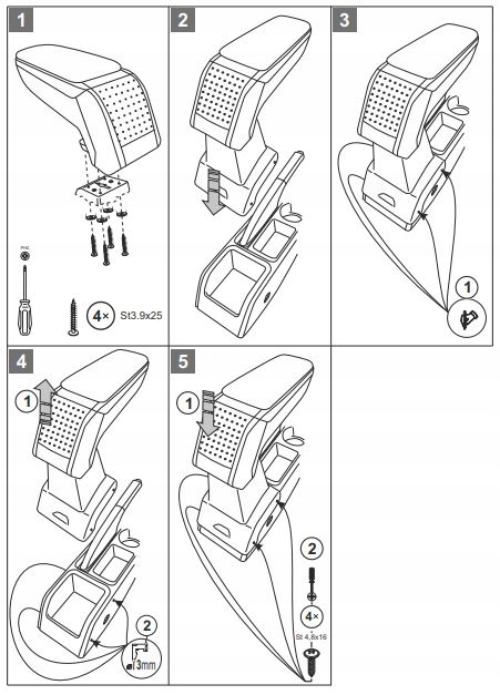 фото №10, Armster s підлокітник шкіряний vw golf vi 2008-2012