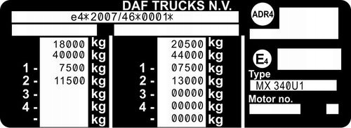 Наклейка идентификационная vin автомобильная каждый тип все виды Оригинал