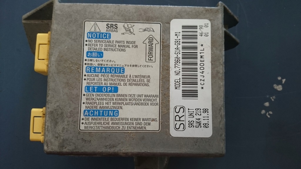 фото №1, Модуль бортовий комп'ютер блок керування srs honda accord vi 98-02