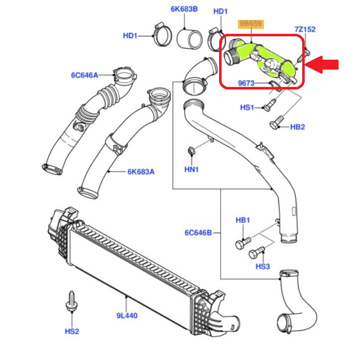 фото №9, Резонатор шланг труба turbo volvo 1.6d 31219084