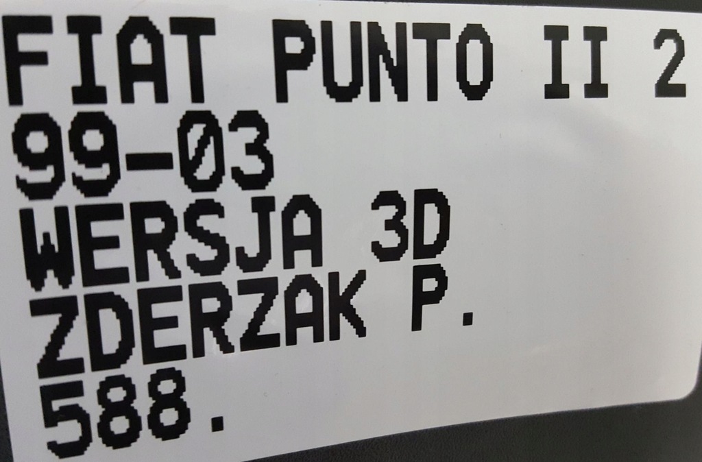 фото №10, 588. бампер перед передній fiat punto ii 2 3d