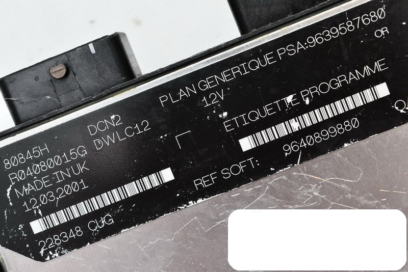 фото №3, Бортовой компьютер peugeot 206 1.9 d r04080015g 9639587680