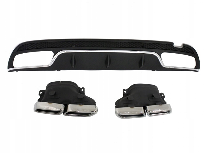 Купити Дифузор бампера mercedes w205 look amg наконечники